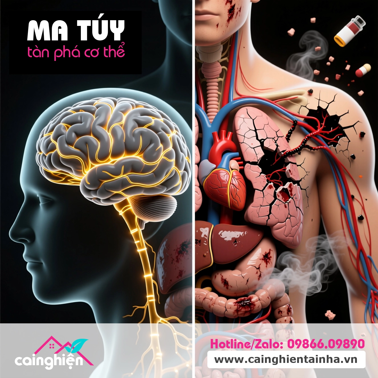 Ma túy tàn phá hệ thần kinh và cơ thể con người