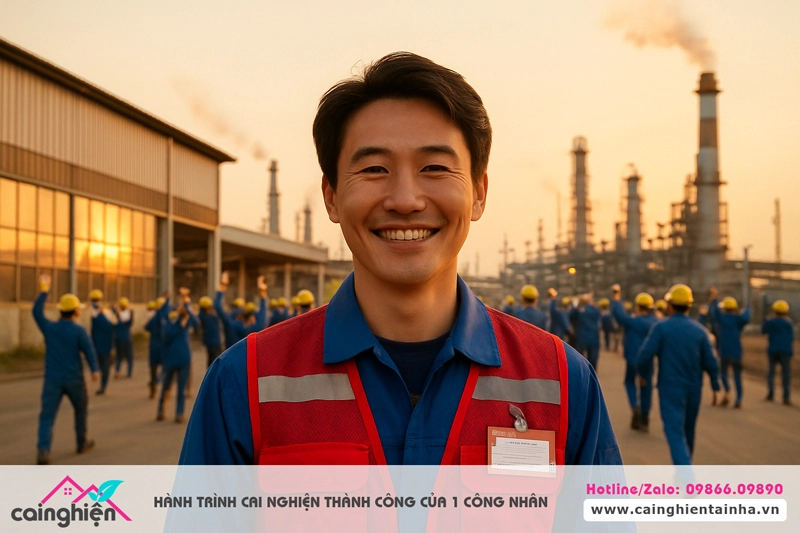 Người công nhân đã vượt qua mọi khó khăn cai nghiện ma túy thành công.