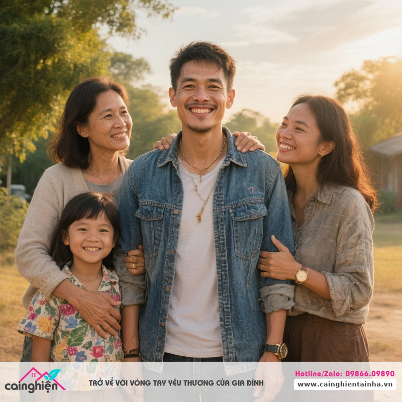 Bệnh nhân nghiện ma túy quay lại với vòng tay yêu thương của gia đình