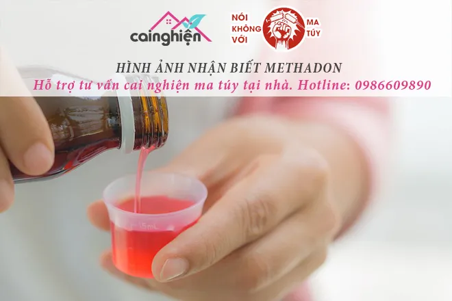 Methadon dạng nước có màu hồng hoăc màu xanh